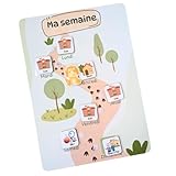 Semainier enfant Dinosaure – Planning visuel simplifié – Routine quotidienne Montessori – Aide autonomie, repères du temps, organisation matin/soir – Dès 3 ans
