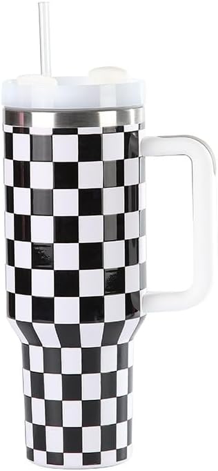 Reid Modern Tartan Crest 40 oz Insulated Tumbler with Handle