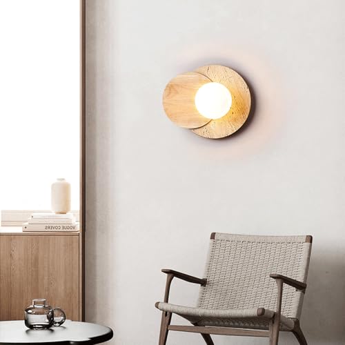 Lámpara de pared de madera de estilo japonés para iluminación de pasillos 3