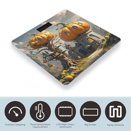 Báscula digital de baño con pantalla LED clara, plataforma 10 in×10 in miniatura 3