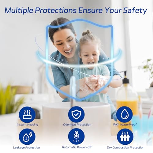 Tankless Water Heater Electric 110V, 3000W Instant Electric Water Heater, Under Sink Water Heater with Digital Display, On Demand Hot Water heater Electric for Kitchen Bathroom Washin - Image 4