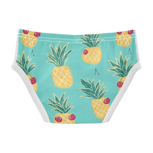 Wusikd Cute Pineapples Boys' Underwear Cotton Cherry Turquoise Boys Briefs Soft Toddler Underwear 2T2
