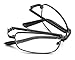 DOUBLETAKE Reading Glasses - 2 Pairs Readers with Belt Loop Zip Case - 2.00