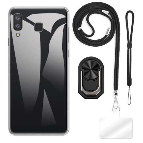 ESACMOT [4 in 1] P[X Samsung Galaxy A9 Star Ƃ̌݊AXgbvAXgohAOtAϏՌیJo[spZbg (ubNZbg)