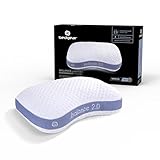 Bedgear Balance Cuddle Curve Performance Pillow - Size 2.0 - Moisture-Wicking Pillow for Side Sleepers - Medium Firmness Bed Pillow- Hypoallergenic, Washable Removable Cover - 20' W x 26' L x 5.75' H