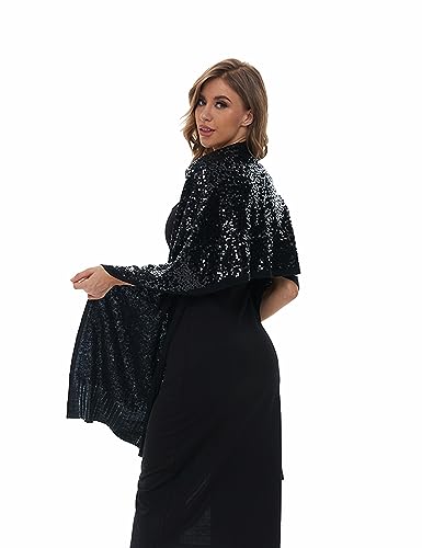 Shawls and Wraps for Evening Dresses, Sequin Ironable Pashmina Shrug for Party2