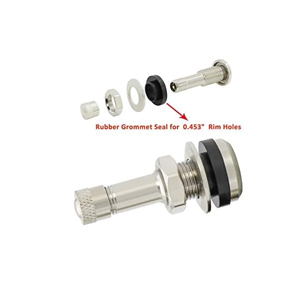 OTAUPRS 25 Pieces Bolt in Metal Valve Stem TR416 Fits 0.453" and 0.625