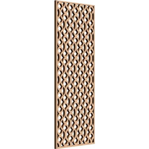 Image of Resort Decorative Pierced Fretwork Wood Wall Panels, 11 3 /8 inchW x 29 3 /8 inchH x 3 /8 inchT, Hickory