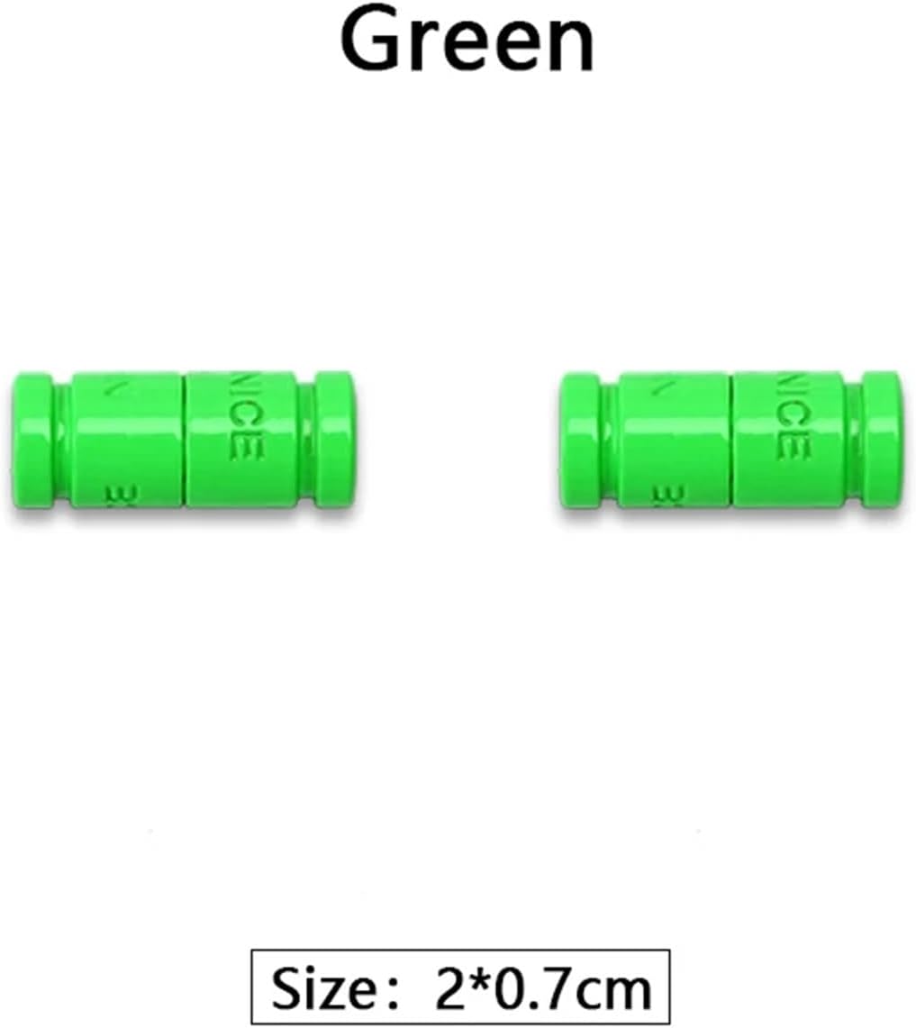 Cord End Caps 10Pair Elastic Laces Nice Metal Capsule Lock Buckle No Tie Shoelaces Tieless Lazy Decorations Shoe Accessries(Green)
