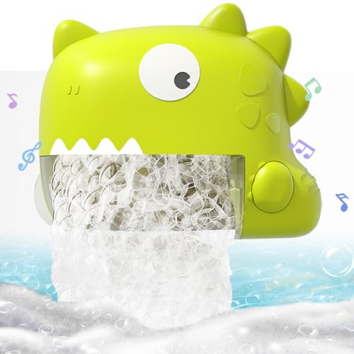 Baby Bath Toys for Toddlers 1-3, Waterproof Bath Bubble Maker Machine with Music for Baby Toys 3-6-12-18 Months, Dinosaur Bathtub Shower Water Toy for 1 2 3 Year Old Boys Grils Toddler Gifts