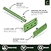 ZOMCHI Women Safety Razor With 5 Double Edge Blades, Metal Single Blade, Reusable & Plastic Free - Fern Green