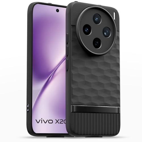 Image of Amazon Basics Back Cover for Vivo X200T 5G | Full Camera Protection | TPU Soft Flexible Shockproof Bumper Case (Black)