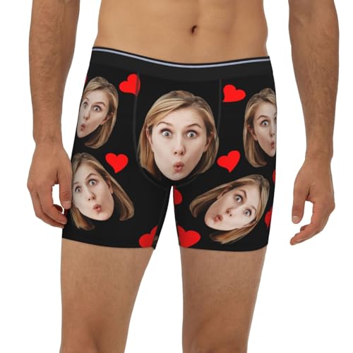 Hombres Regalos Customized Boxers Customized Pajama Underwear Customize Face Boxers Shorts Customized Valentines Men