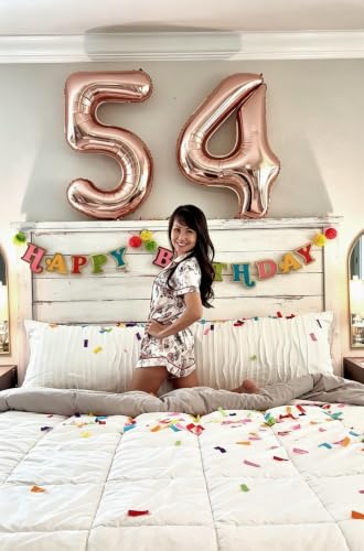 Image of Number Balloons 0 Balloon 40 inch Rose Gold for 10 Birthday Decorations | Saturated Color, Large 40 in, With Straw & Hanging Hole, For Back-to-School Season, Wedding, Christmas, New Year, Anniversary