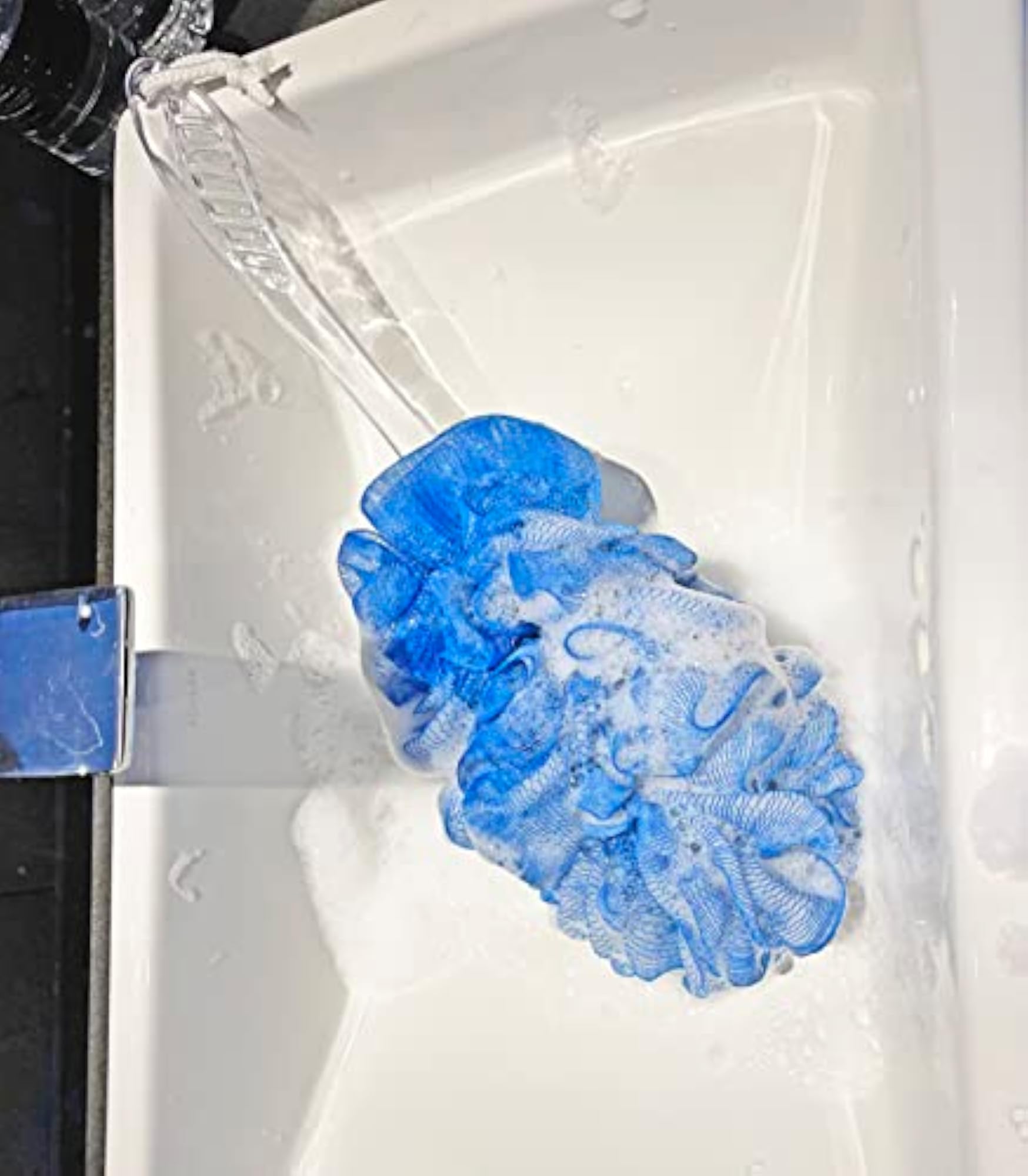 Loofah Shower Brush for Back, Long Handle