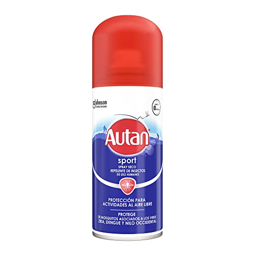 Autan® Sport - Repelente de mosquitos, moscas y garrapatas. Resistente al sudor, Spray en seco,...