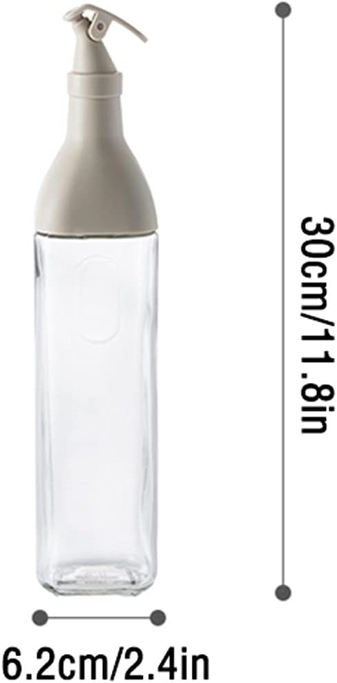 Oil Spray Bottle Square Oil and Vinegar Dispenser Household Glass Bottle with Spout Leakproof Condiment Container Multi-purpose Oiler-4 Packs