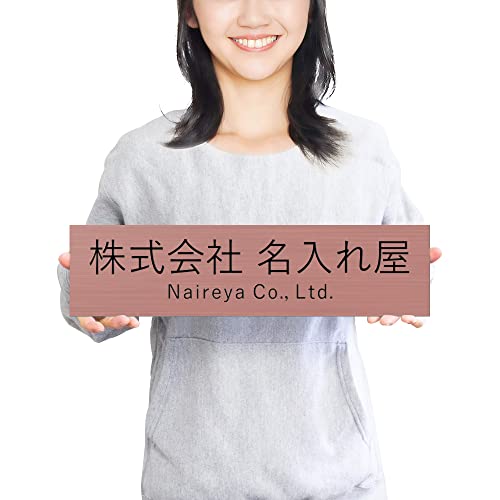 【ビッグサイズ】【横45×縦11.2cm】【貼るだけ】表札 看板 製作 オーダー 制作 アクリル プレート 横 オフィス 法人 会社 店舗 玄関 入り口 大型 大きい シンプル 屋外 耐候