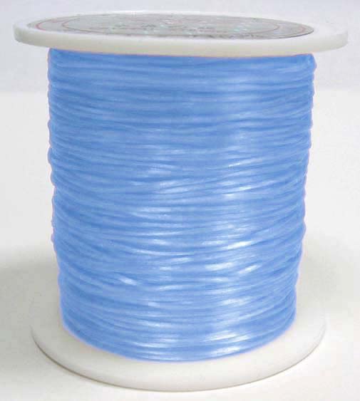 Handicraft Emporium Flat Elastic Crystal Thread | 0.8mm | Light Blue | Approx. 60m