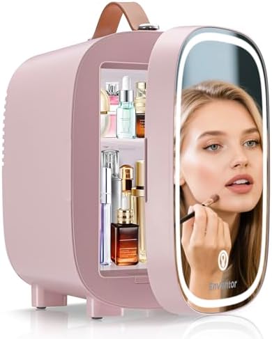 Enventor 4L 6 Latas Nevera Pequeña Rosa, Mini Frigorifico con Enf...