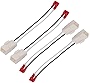 4 Pack 72-6514 Speaker Wire Harness Adapter Plug Compatible with Jeep Wrangler Chrysler Town & Country Speaker Harness Adapter Dodge Dakota Front Rear Door Speaker Wiring Harness Adapter (4)