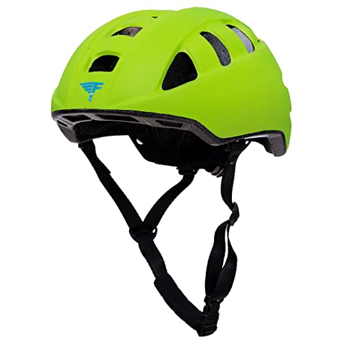 Flybar Kids Bike Helmet - Dual Certified Adjustable Dial, Skateboard Helmet, Roller Skating, Pogo, Electric Scooter, Snowboard, Youth and Toddler Helmet, Boys & Girls 3-14 (Green,L)