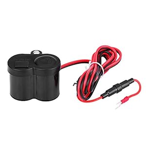 USB Oplader, 12-45v muur Oplader 5.9 * 4.6 * 3.4 cm Plastic 120cm voor Motorfiets Motorfiets Scooter