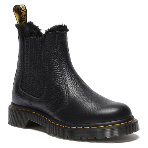 Dr. Martens 2976 Leonore II bottines noir chelsea boots hiver femme cuir fourré
