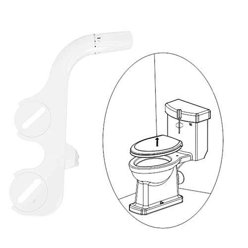 Bidet Attachment for Toilet Ultra Slim Non Electric Fresh Water Bidet Toilet Seat Attachment with Self Cleaning Dual Nozzle - Image 4