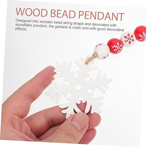 Cuentas de madera para de Navidad y manualidades en el árbol familiar 8