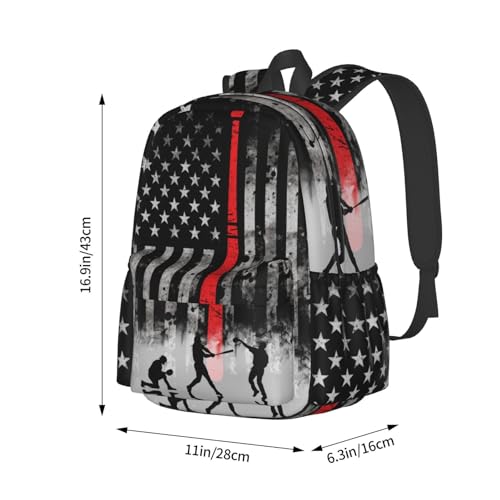 Baseball Backpack American FlagLaptop Backpacks Multipurpose Daypack For Men Women Travel Hiking2