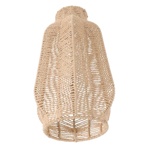 Beaupretty 編織ペンダントランプシェード 軽量頑丈な吊り下げ用灯カバー リビング 寝室 レストラン向け和風装飾ランプシェード