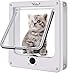 Ycozy 二世代 ペットドア 外寸26.8 x 23.5cm 猫 出入り口 小型犬用 ドア 猫扉 4ウェイロッキング キャットドア 室内用 取り付け簡単 冷暖房対策