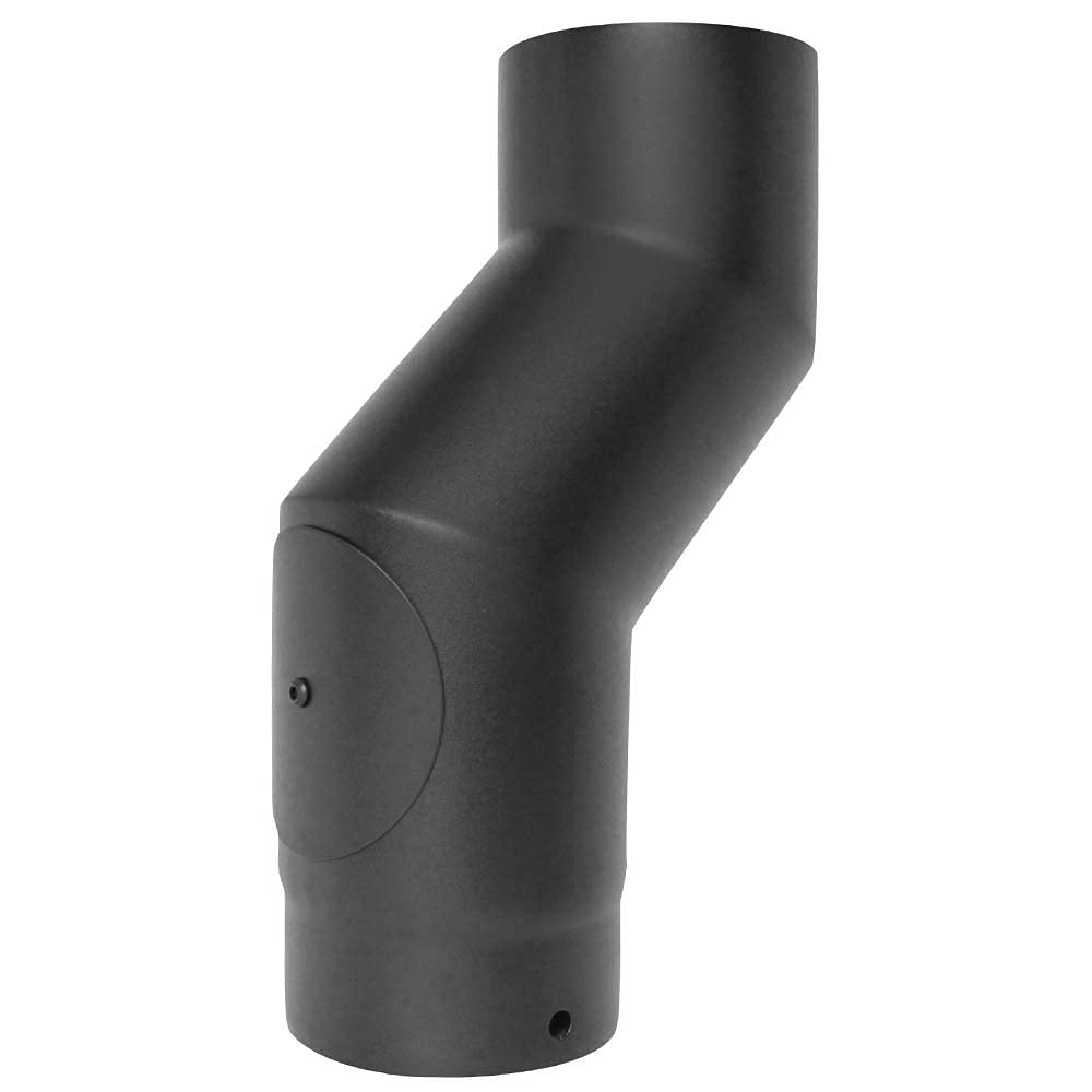 Black Stove Pipe - 150mm (6inch) Vitreous Enamel One Piece Offset with Door Award Winner 12 Year Warranty