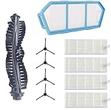 10 Stück Zubehör für Ecovacs Deebot M82 mit grauer Hauptbürste, 4 Seitenbürste, 4 Filter, 1 Filter, 1 Hauptbürste, Ersatzteilset/Ersatzteile für ECOVACS M82