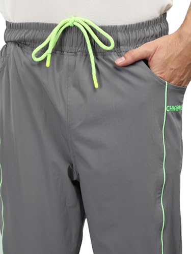 Image of CHKOKKO Men's Regular Fit Mid Rise Solid Sports Running Gym Track Pant Lower With Pocket