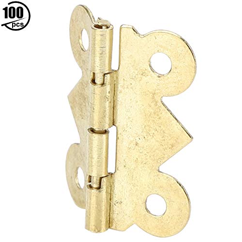 Fechadura de metal ferrolho decorativo, dobradiça de caixa de metal com design retro, 100 unidades p