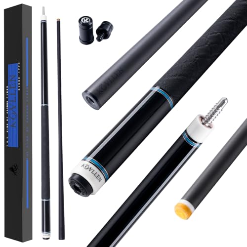 KONLLEN Carbon Fiber Pool Cue Stick Low Deflection Hand-Made Inlay Billiard Cue Ultra-Smooth Professional Feeling Billiard Pool Cue Sticks for Adults