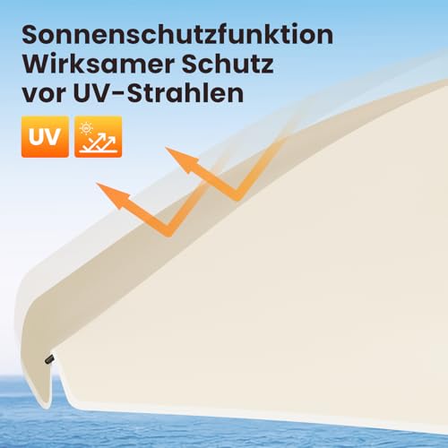 Kleiner Sonnenschirm von WOLTU mit einem Durchmesser von 135 cm