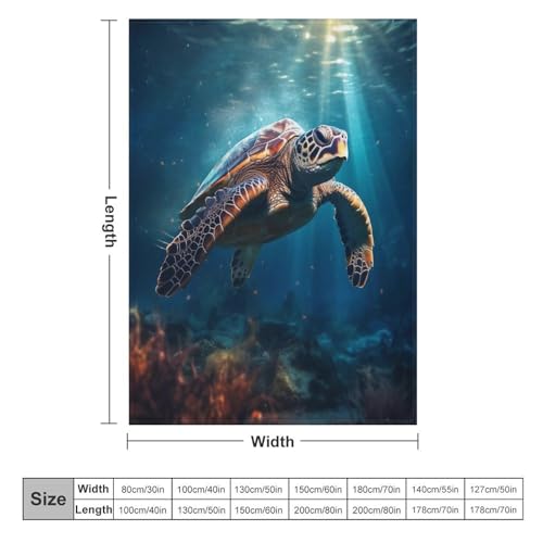 Plaid tortue de mer moelleux pour réchauffer le canapé