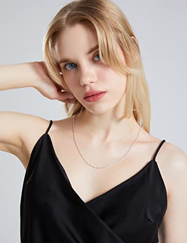 925 Sterling Silver Singapore Chain Lobster Clasp Paperclip Necklace for Women Sparkling Chain 2mm2.5mm3mm4mm5mm Gifts for Her2