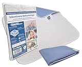 TIGA-MED Waschbare Inkontinenzunterlage, 3 Größen verfügbar (60x60cm, 70x100cm, 75x95cm), Saugfähigkeit 2,5L/m², 500x waschbar, doppelte Naht, atmungsaktiv (1, 75 x 95cm)