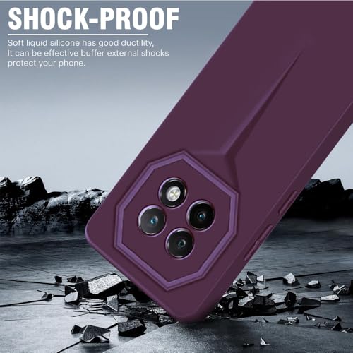 Image of WOW IMAGINE Back Cover for Realme 13 5G | Realme 12 5G | 12X 5G | Narzo 70x 5G | C65 5G | N65 | Blade Series Ultra Case | Camera Protection | Soft Matte Silicone Flexible Mobile Case - Purple