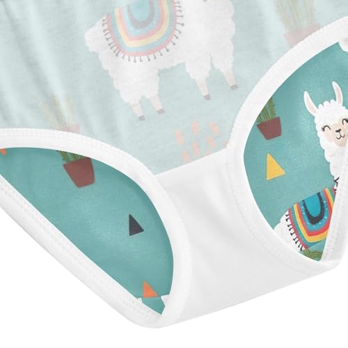 Cute Llamas Colorful Underwear Toddler Girl, Girl Underwear, 2T–8 Years4