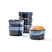 Pirottini Ceramica per Soufflé, Ramekins Set di 6 x 240ml, Pirottini da Soufflé in Porcellana per Muffin, Cupcake e Budini - Glassa di Reazione, Blu