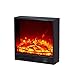 Fireplace Electric Wall Recessed Heater Stove with 3D Flames Ornamental with Remote Control Insert Plug and Safer Sensor 700x180x600mm