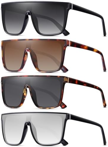 KUGUAOK Vintage Oversized Square Sunglasses for Women Big Large Frame Shades Goggle Siamese Lens UV Protection Sun Glasses