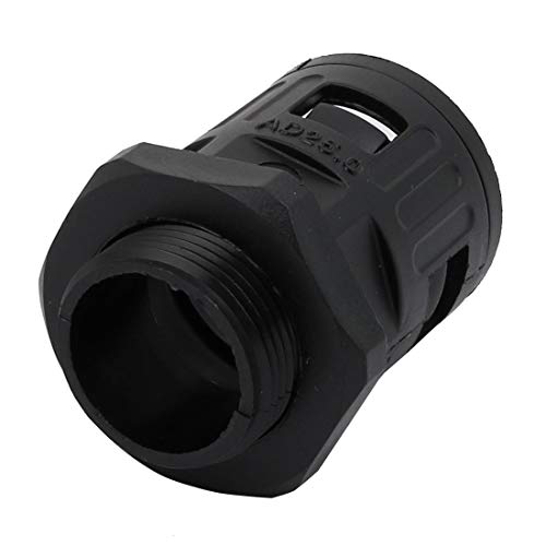 Conector de tubo corrugado AD25 negro Aexit con junta para canalización 3