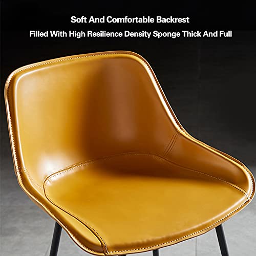 Tabouret de bar haut 75 cm design rétro avec pieds en métal lot de 2 - 4