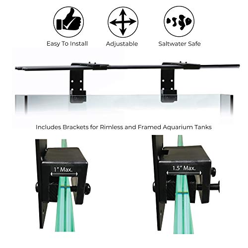 Current Usa Dual Led Adjustable Universal Tank Mount Lighting Bracket (4192) | Aquarium Light Tank Mounting Aluminum Arm For Fish Tanks | Works With A Variety Of Strip Lights #TOP1